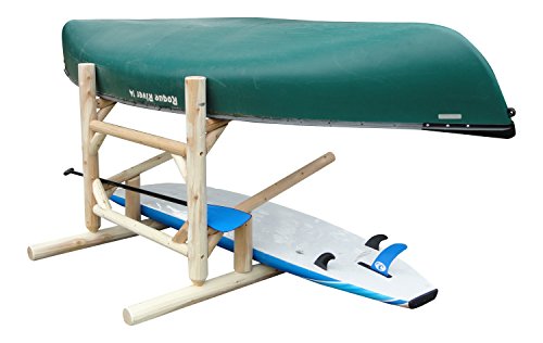 Log Kayak Rack 3 Place 1 Sided Kayak Rack Natural