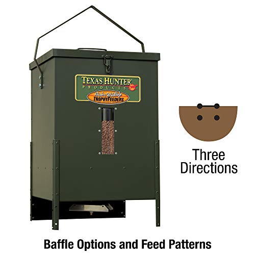 Texas Hunter Products 100lb Capacity Hanging Wildlife Feeder Model HF100W Hunter Green