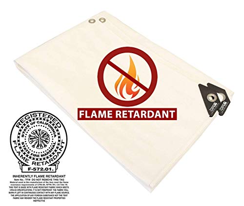 EZ Travel Collection 40' X 60' White Fire Retardant Heavy Duty Canopy Shade Poly Tarp White