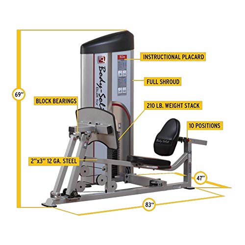 Body-Solid S2LPC-2 Pro Clubline Series II Leg Press and Calf Raise Machine Gray