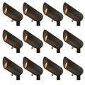Hinkley 12V MR16 Accent Spot Light Set of 12 Clear Glass Lens Traditional Style Bronze