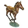 Design Toscano Galloping Horse Foal Cast Bronze Garden Statue Two Tone Bronze & Verdigris