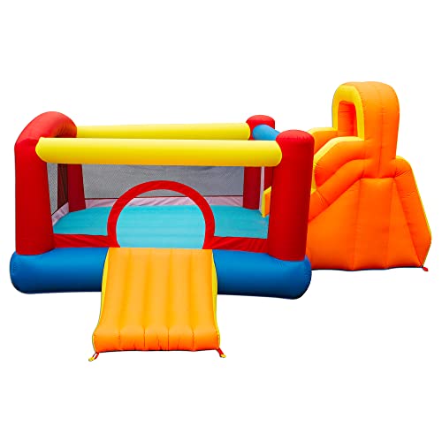 BANZAI Double Slide Backyard Bouncer Inflatable Bounce House Multi