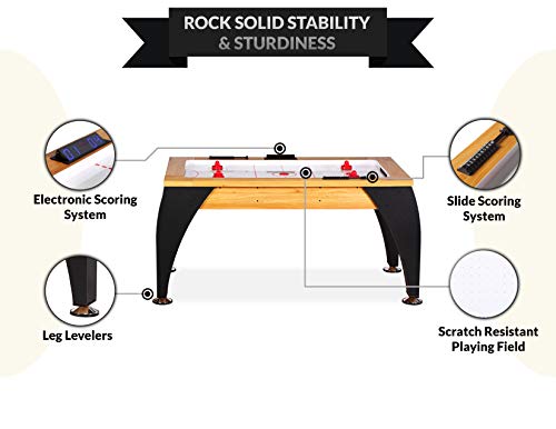 PUCK Sphynx 5-Foot Air Hockey Table Brown