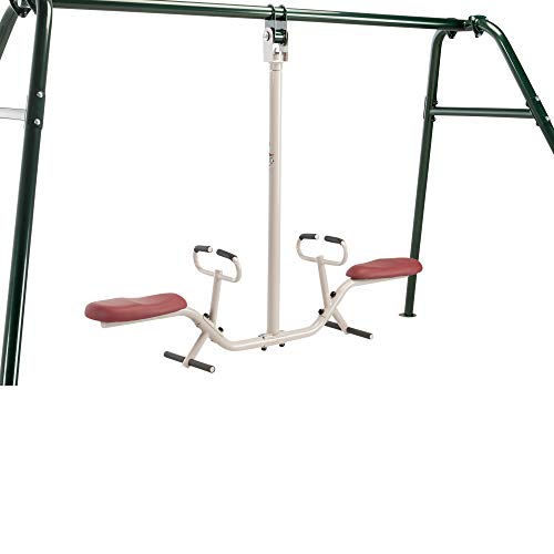 Gym Dandy Tilt-A-Swing Set 360° Rotation 300 lbs Capacity Black/Red/White