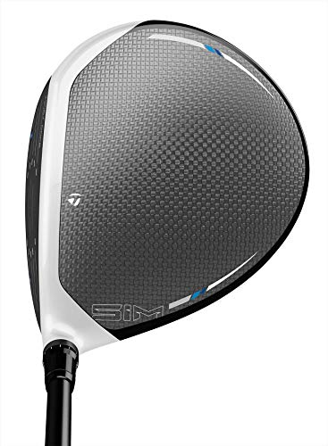 TaylorMade SIM Driver, Mitsubishi Diamana S Limited 60 Shaft, 10.5 Degree Loft, Left Hand, Regular Flex Black/Titanium/Blue