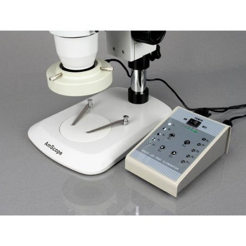 AmScope Digital Trinocular Stereo Zoom Microscope with 3MP Camera, 6.7X-112X Magnification, LED Ring Light