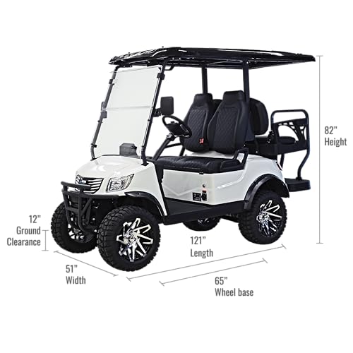 M MASSIMO MOTOR Electric Golf Cart Red