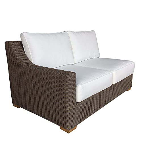 Padma's Plantation Nautilus Outdoor Loveseat Brown