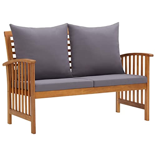 Xinxinxiang 5 Piece Patio Set with Cushions Solid Acacia Wood