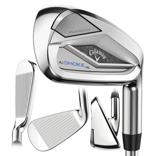 Callaway Paradym AI Smoke High Launch Golf Clubs Black (Right Hand, Steel, Stiff, 6-PW)