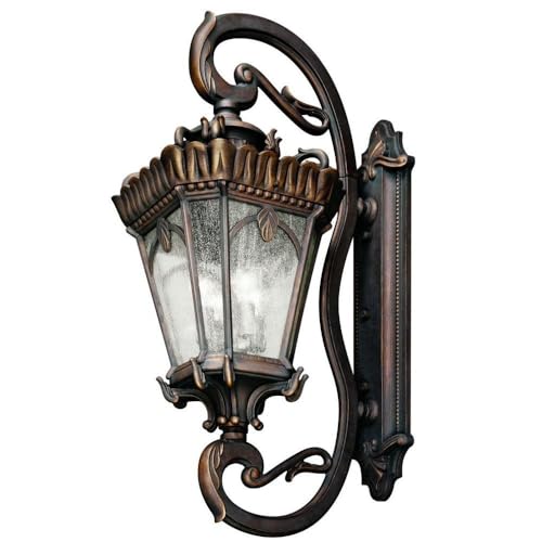 Bailey Street Home 4 Light Outdoor Wall Mount 46" Tall 17" Wide Londonderry Finish Clear