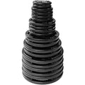 Body-Solid Quad Grip Design Rubber Plate Olympic Weight Plates 255lbs Set Black