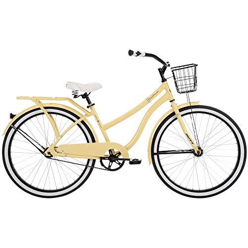Huffy Woodhaven 26 Inch Women's Cruiser Bike Cream Yellow