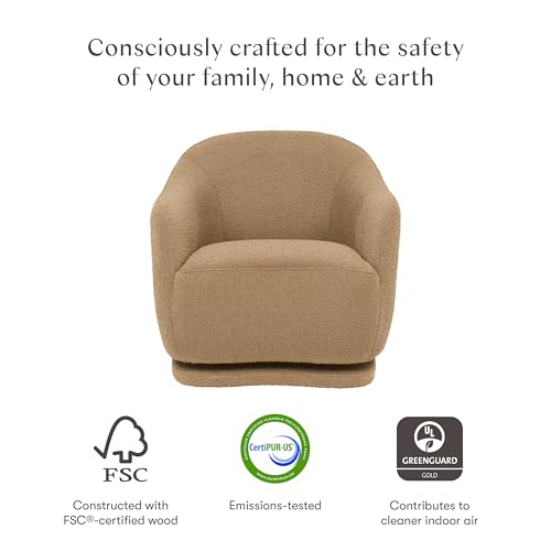 Babyletto Foy Glider Sand Boucle Greenguard Gold CertiPUR-US Certified