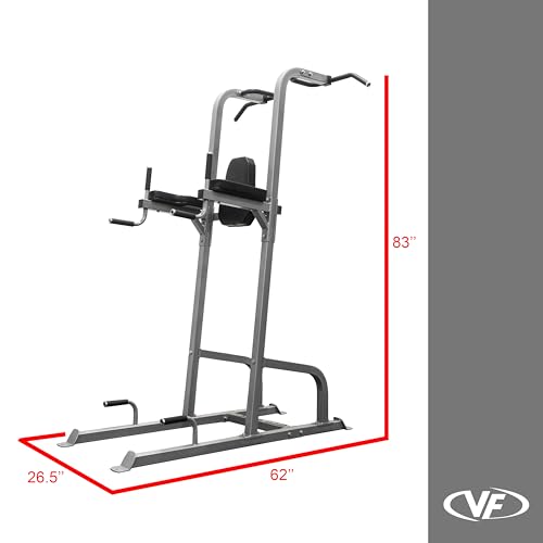 Valor Fitness Power Tower Dip Station Silver