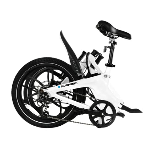 BLAUPUNKT Folding Electric Bike 350W Lightweight UL Certified 20 Inch White