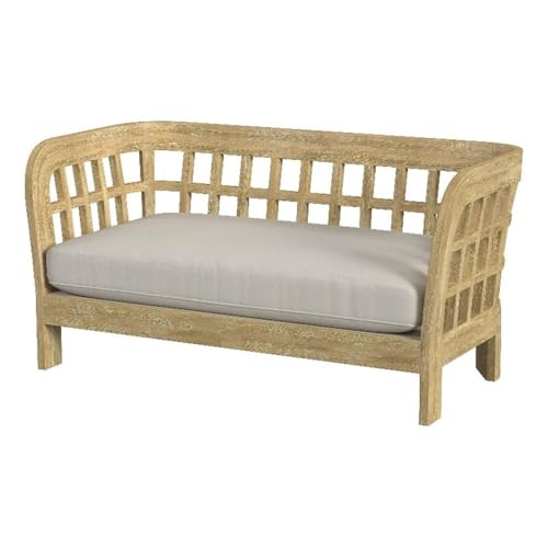 Home Square 2-Piece Outdoor Lounge Chair and Loveseat Set Natural