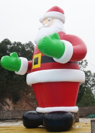 Air-Ads Supplies 13ft Inflatable Santa Claus Yard Decoration Red Green