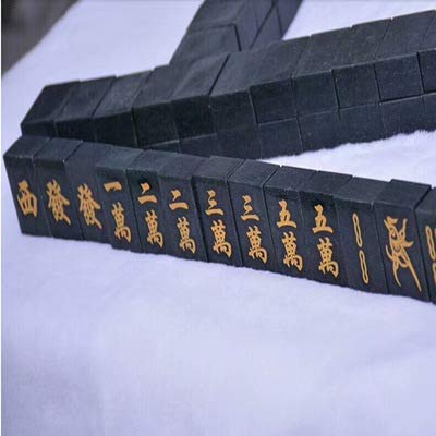 Liangliang988 Natural Hetian Jade Mahjong Handicraft Gift