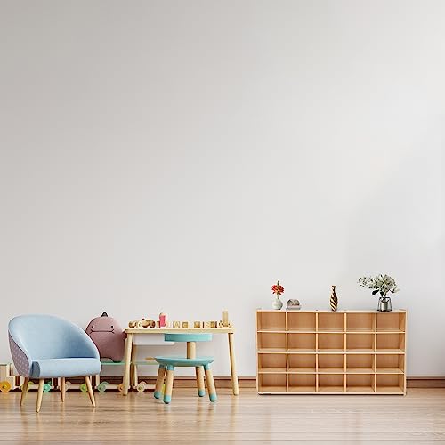 Contender 20 Cubby Hardwood Storage Shelf Natural