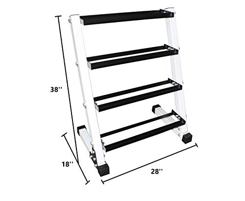 Ader Heavy Duty Dumbbell Set with Rack 35-80 lbs 8 Pairs