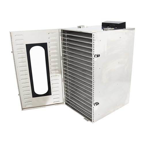 TECHTONGDA 20 Layers Commercial Food Dehydrator Dryer 304 Stainless Steel Silver