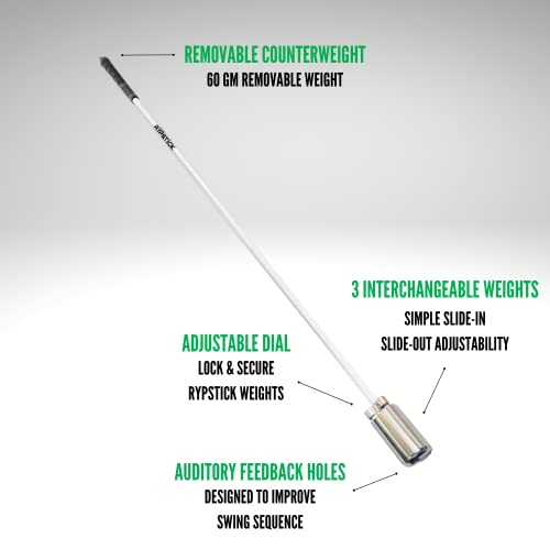 Rypstick Golf Swing Trainer Device for Increased Distance White