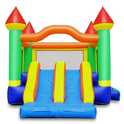 Cloud 9 Commercial Mega Party Bouncer Double Slide Castle Multicolor