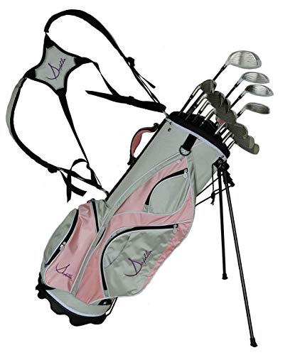 Sephlin Signature Women's 13-Piece Right Hand Golf Club Set with Bag Gray/Pink/Silver