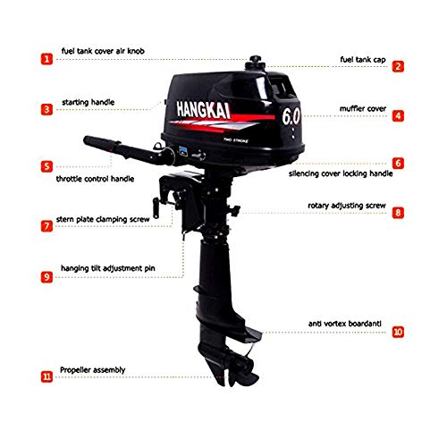 BoTaiDaHong 6HP 2-Stroke Outboard Motor with Water Cooling System