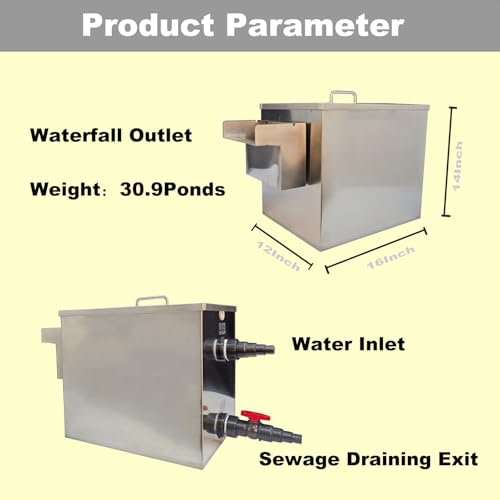 Carefree Fish Stainless Steel Koi Filter Box for Ponds 1000-3000 Gal Silver