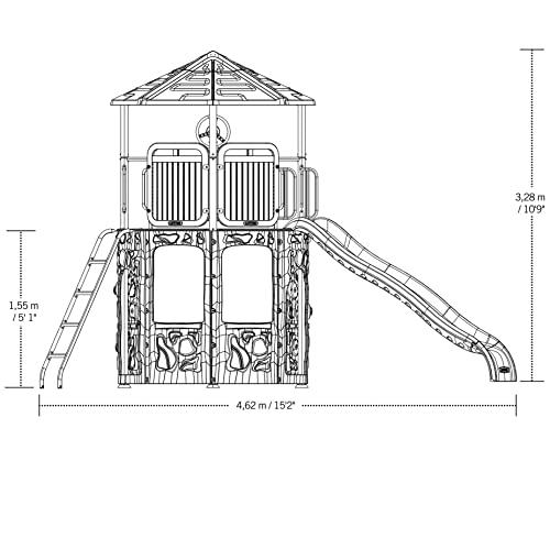 Lifetime Adventure Slide Tower Playset Earthtone