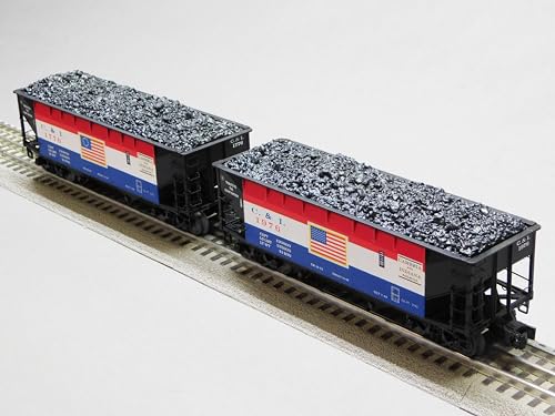 M.T.H. Electric Trains Lionel Cambria & Indiana Die-Cast Twin Hopper 2 Pack Multicolor