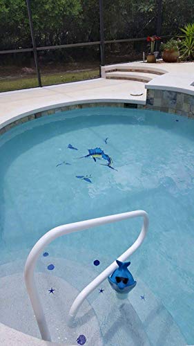 Artistry in Mosaics Sailfish Left Ceramic Pool Mosaic 60"x42