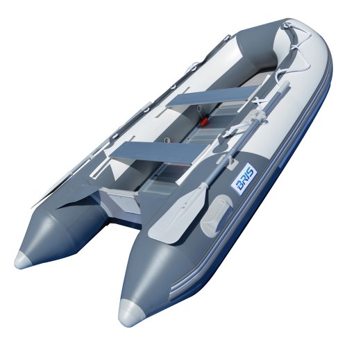 BRIS 10.8 ft Inflatable Boat Gray with White