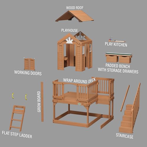 Backyard Discovery Scenic Heights Cedar Playhouse Light Brown