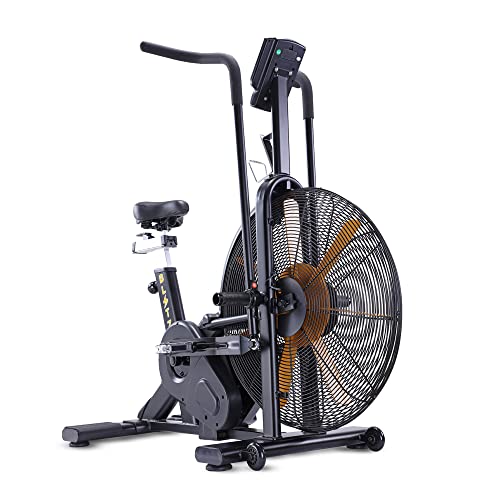 Bells of Steel Stationary Blitz Air Bike Exercise Bike - Belt Driven with Phone and Bottle Holder - 25-in Fan Diameter