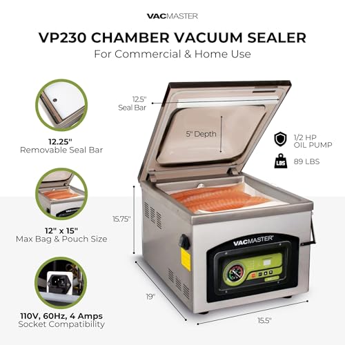 Vacmaster VP230 Chamber Vacuum Sealer Stainless Steel Silver