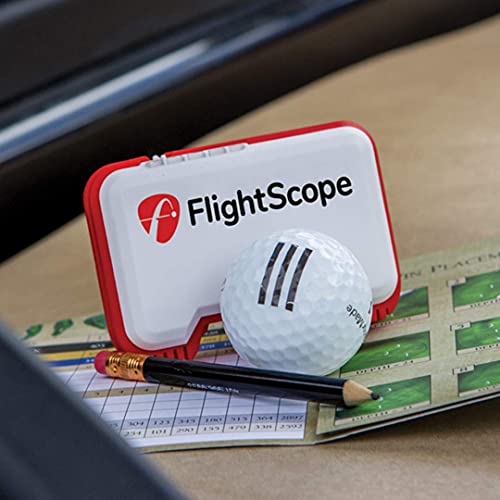 Certified Brands FlightScope Mevo Portable Golf Launch Monitor and Rangefinder White with Red Trim