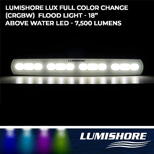 Lumishore Marine Flood Light 7500 Lumens RGBW 18" White