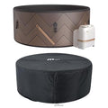 M Spa Mono 6 Person Round Hot Tub 138 Jet Wi-Fi Controlled Champaign Gold