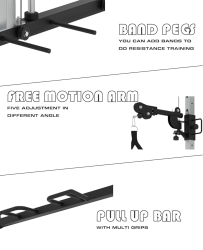 EonfitOmni Power Rack with Smith Machine Home Gym Black