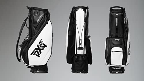 PXG 2020 Hybrid Stand Bag 8" B-UGB9-EP with 6 Compartments Opening, Multicolor (Black/White)