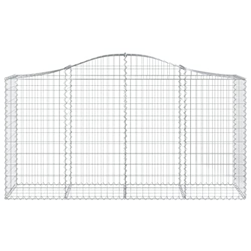 Arched Gabion Baskets 4 pcs Galvanized Iron Plant Pots Self-Watering Indoor Outdoor Gardening White Black