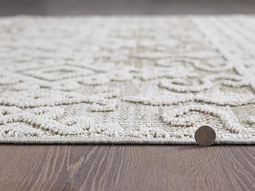 NEW HOME Prestige Natural Textured Indoor/Outdoor Area Rug Natural