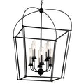 Kalco Sutter Outdoor Pendant 8-Light 320 Watts Smooth Matte Black