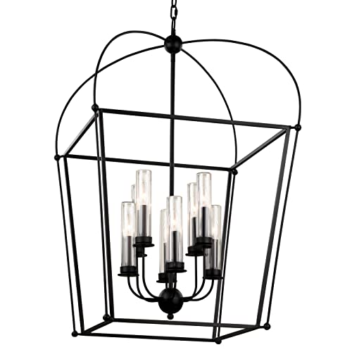 Kalco Sutter Outdoor Pendant 8-Light 320 Watts Smooth Matte Black
