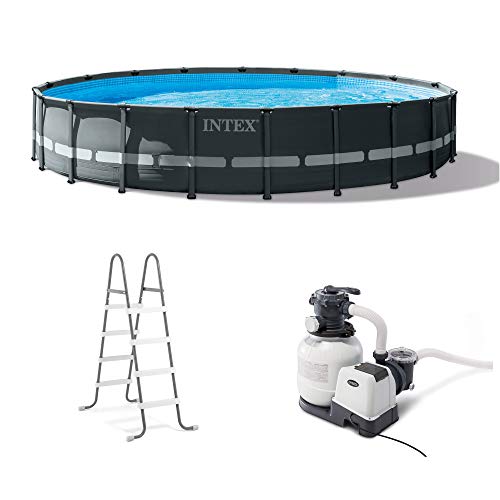 Intex Ultra XTR Deluxe Above Ground Swimming Pool Set Gray