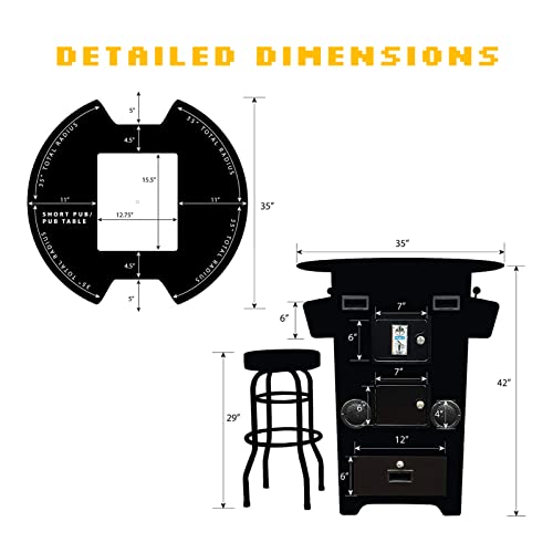 Creative Outdoor Distributor Commercial Grade Arcade Machine 2 Player 412 Games 22" LCD Round Glass Top No Trackball